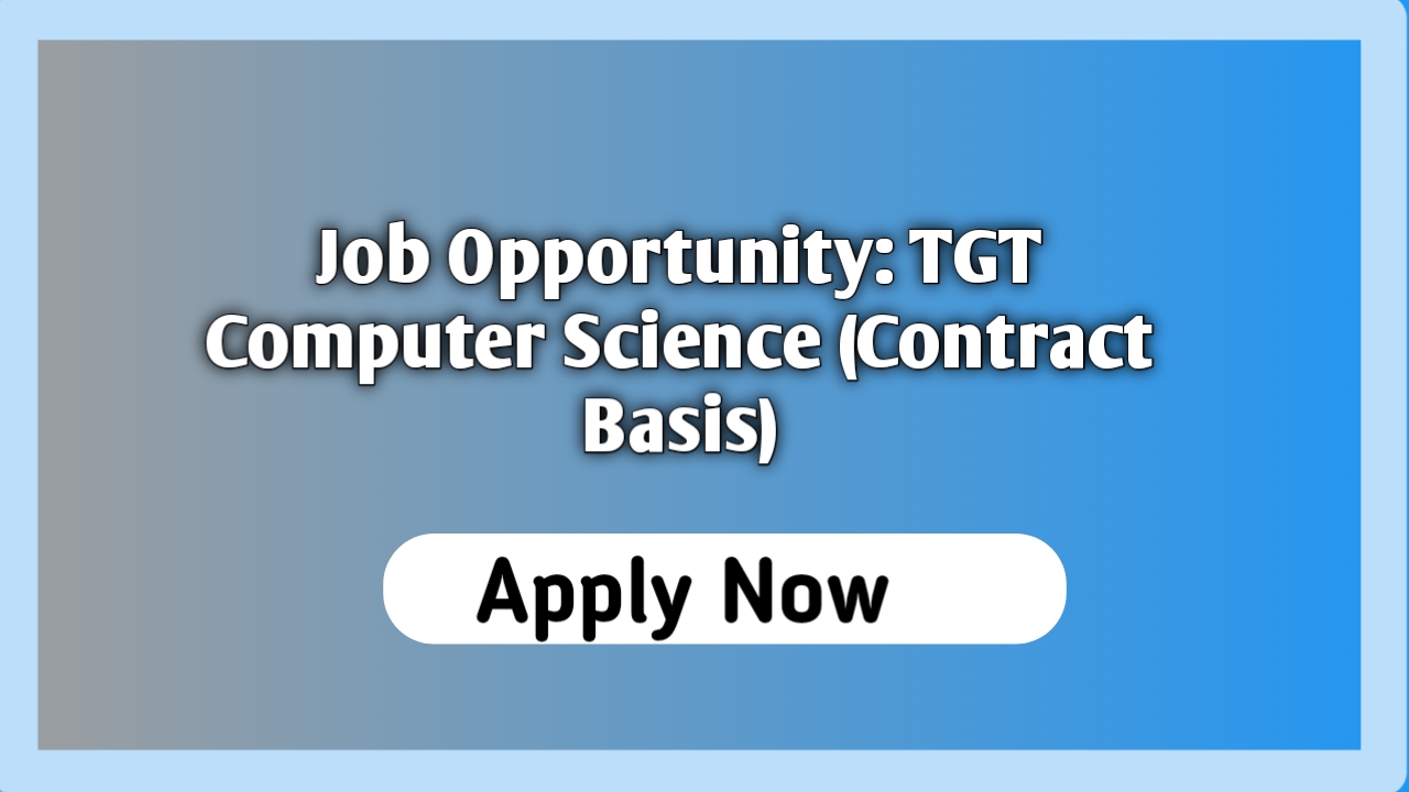 job opportunity tgt computer science (contract basis)